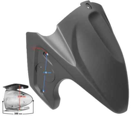 Aripă față gri mat, Falcon 50 / Falcon 125 (Carenă) [2]