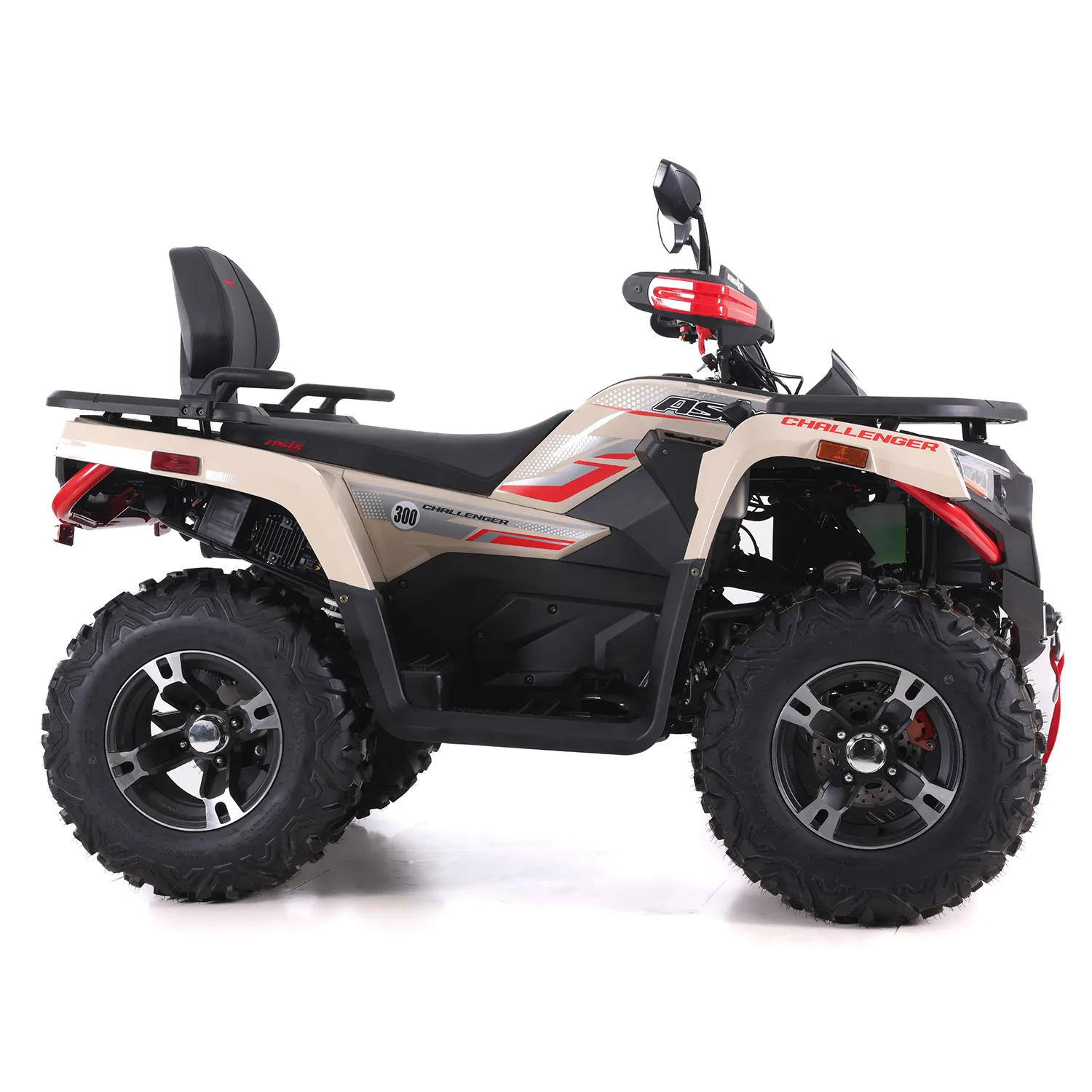 ATV Asix Challenger 300cc, roti 12 inch, 2+1 viteze, culoare crem/rosu, inregistrabil T3B [4]