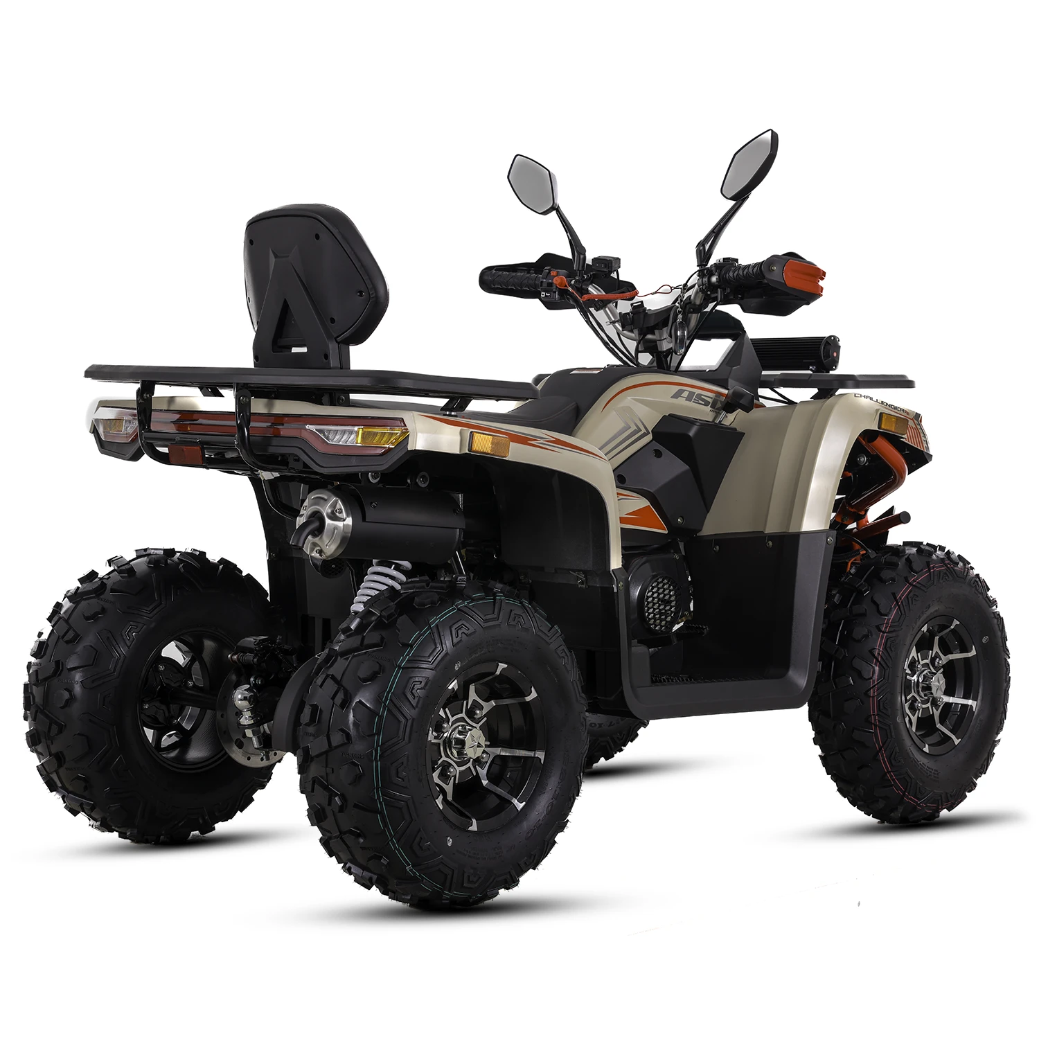 ATV Asix Challenger T3B 250cc, roti 10 inch, 1+1 viteze, cu injectie, culoare crem/rosu [5]