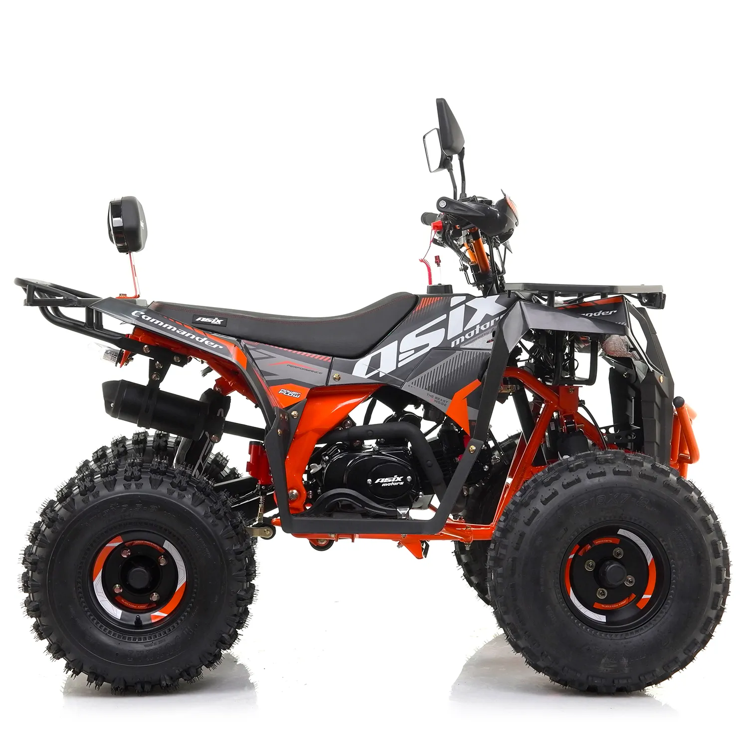ATV Asix Comander 125cc, roti 8", 1+1 viteze, culoare negru/portocaliu [4]