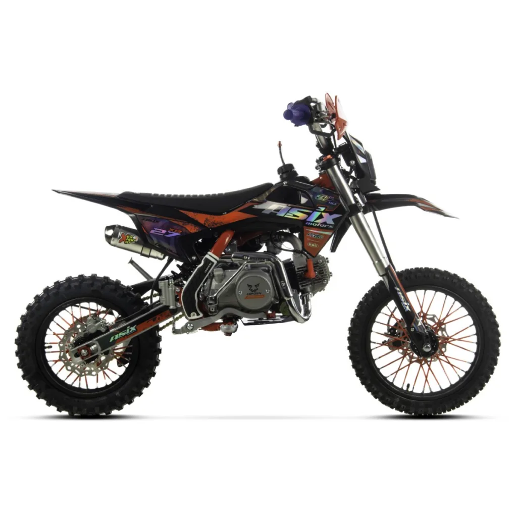 Motocicleta cross copii,Asix XB27 110cc,14/12,far,pornire electromotor,automat,negru-violet [1]