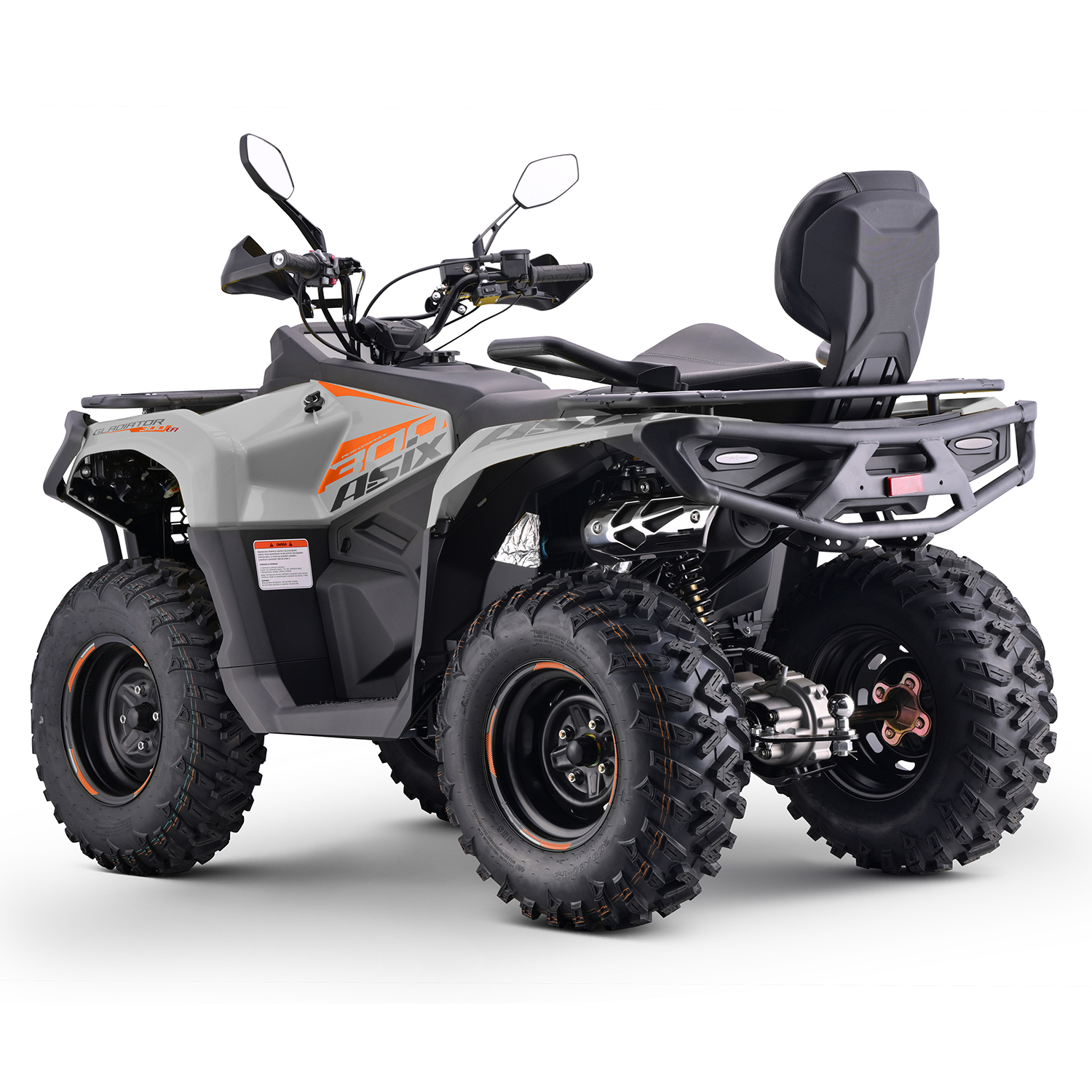 ATV Asix Gladiator 300cc, roti 12 inch, culoare gri/portocaliu, neinregistrabil [2]