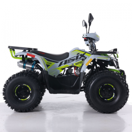 Atv Asix Hunter 125cc, roti 8 inch, 1+1 viteze, culoare gri/lime [1]