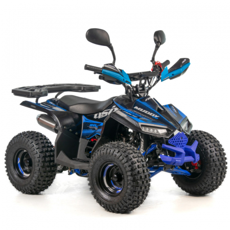 Atv copii Asix Muddy A2 110cc, roti 7 inch, 1+1 viteze, culoare negru/albastru [5]