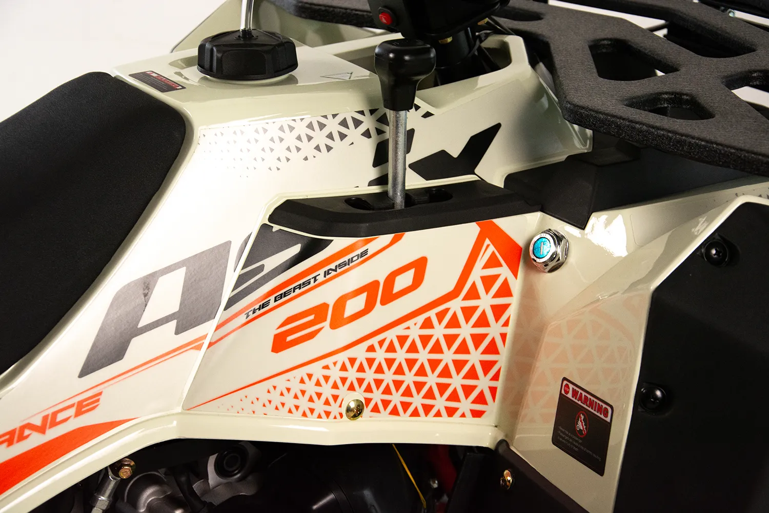 ATV Asix Magnum EEC 200cc, roti 10 inch, 1+1 viteze, inregistrabil T3B, culoare alb/portocaliu [19]