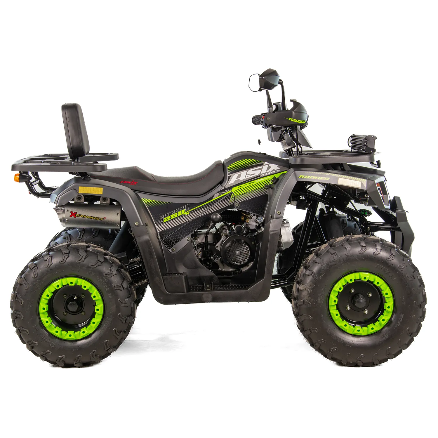 ATV Asix Ranger 250cc, roti 10 inch,1+1 viteze, jante tabla, culoare negru/verde [1]