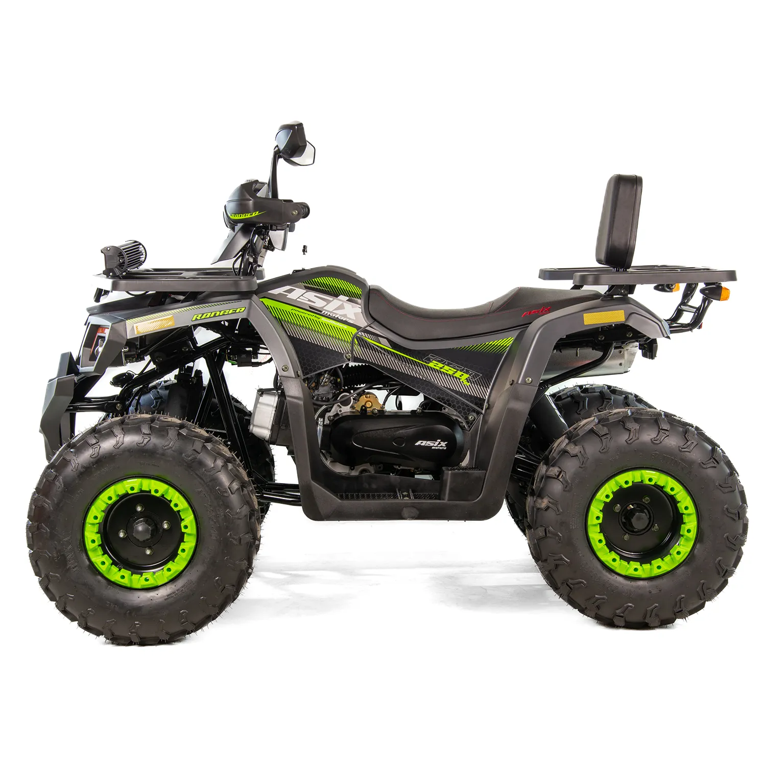 ATV Asix Ranger 250cc, roti 10 inch,1+1 viteze, jante tabla, culoare negru/verde [4]