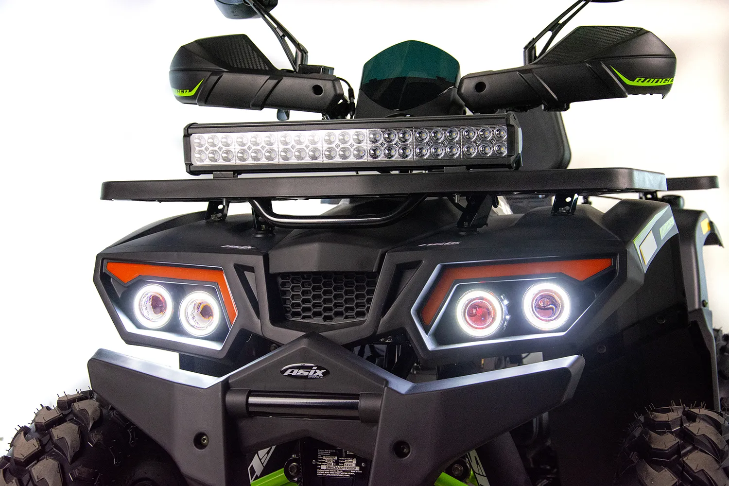 ATV Asix Ranger 250cc, roti 10 inch,1+1 viteze, jante tabla, culoare negru/verde [18]