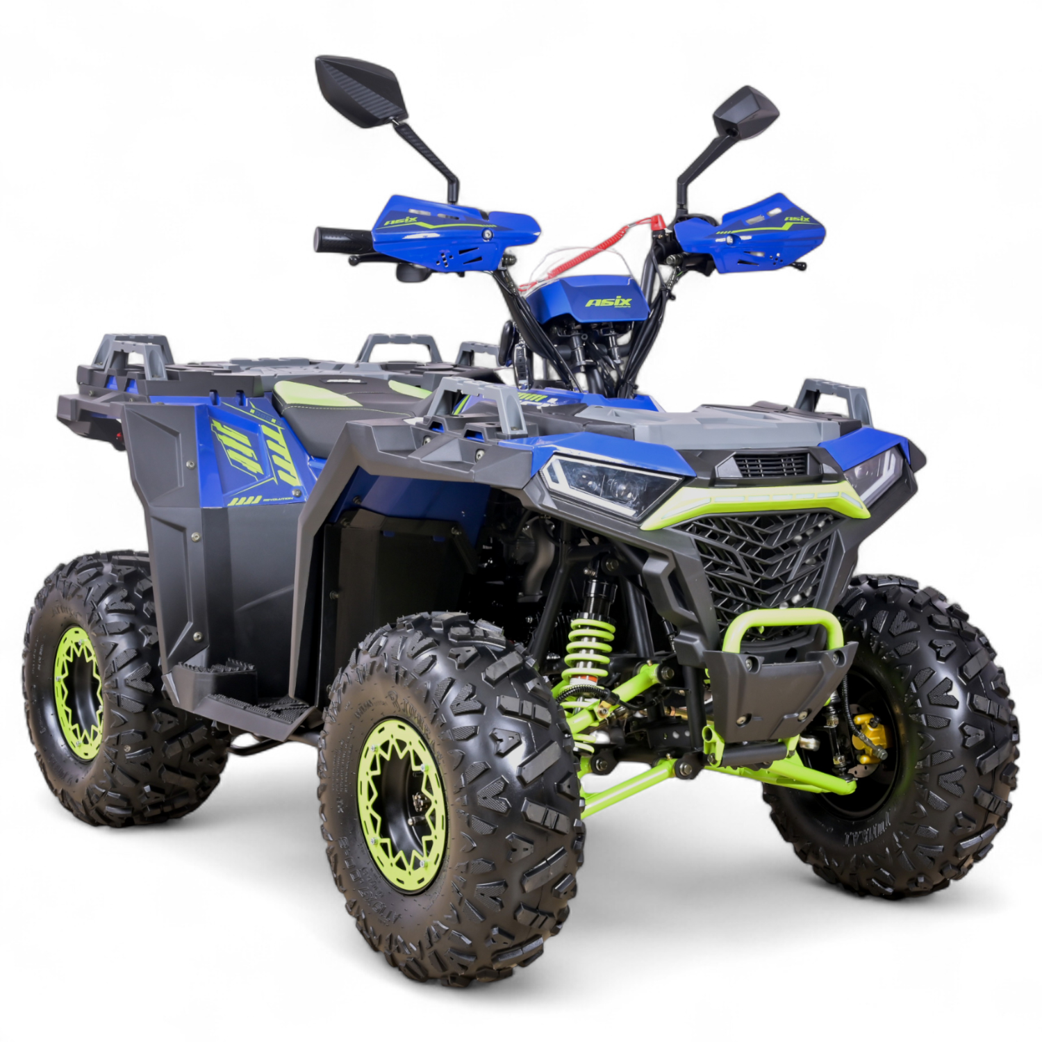 Motociclete & ATV - Atv copii Asix Grizzly 125cc, roti 8 inch, 1+1 viteze, culoare bleumarin-verde