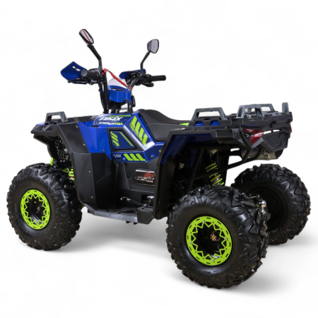 Atv copii Asix Grizzly 125cc, roti 8 inch, 1+1 viteze, culoare bleumarin-verde [3]