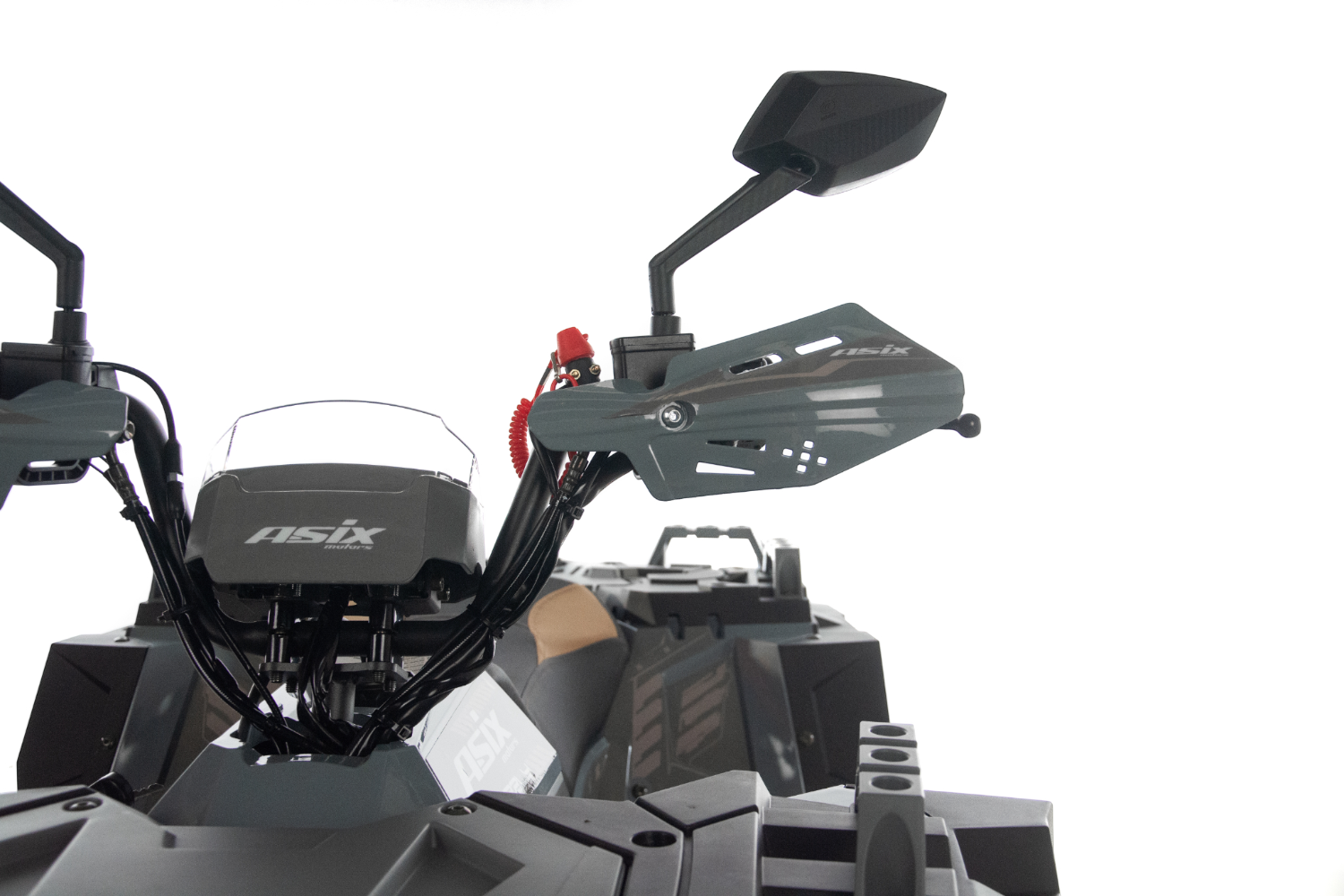 Atv copii Asix Grizzly 125cc, roti 8 inch, 3+1 viteze, culoare alb/portocaliu [27]