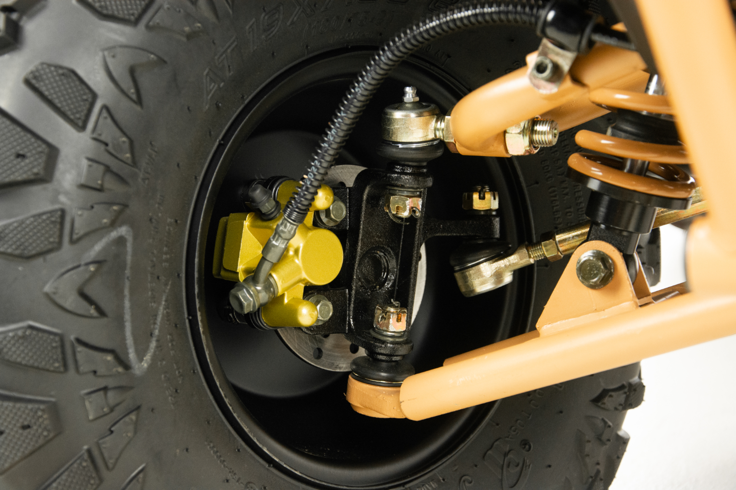 Atv copii Asix Grizzly 125cc, roti 8 inch, 3+1 viteze, culoare alb/portocaliu [17]