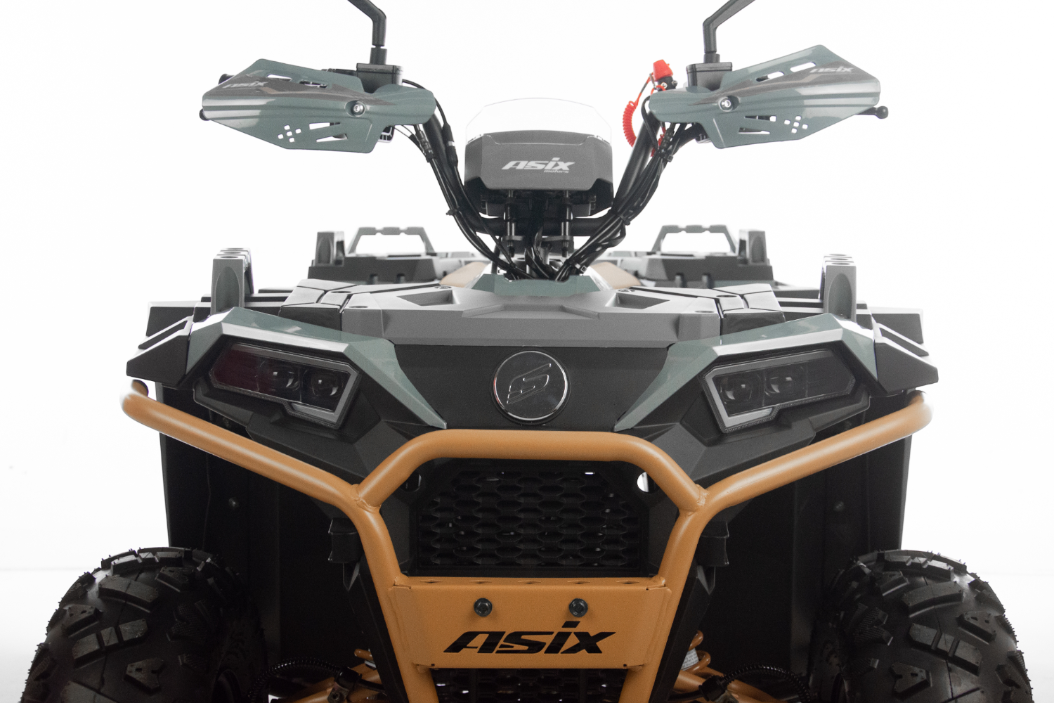 Atv copii Asix Grizzly 125cc, roti 8 inch, 1+1 viteze, culoare bleumarin-verde [19]