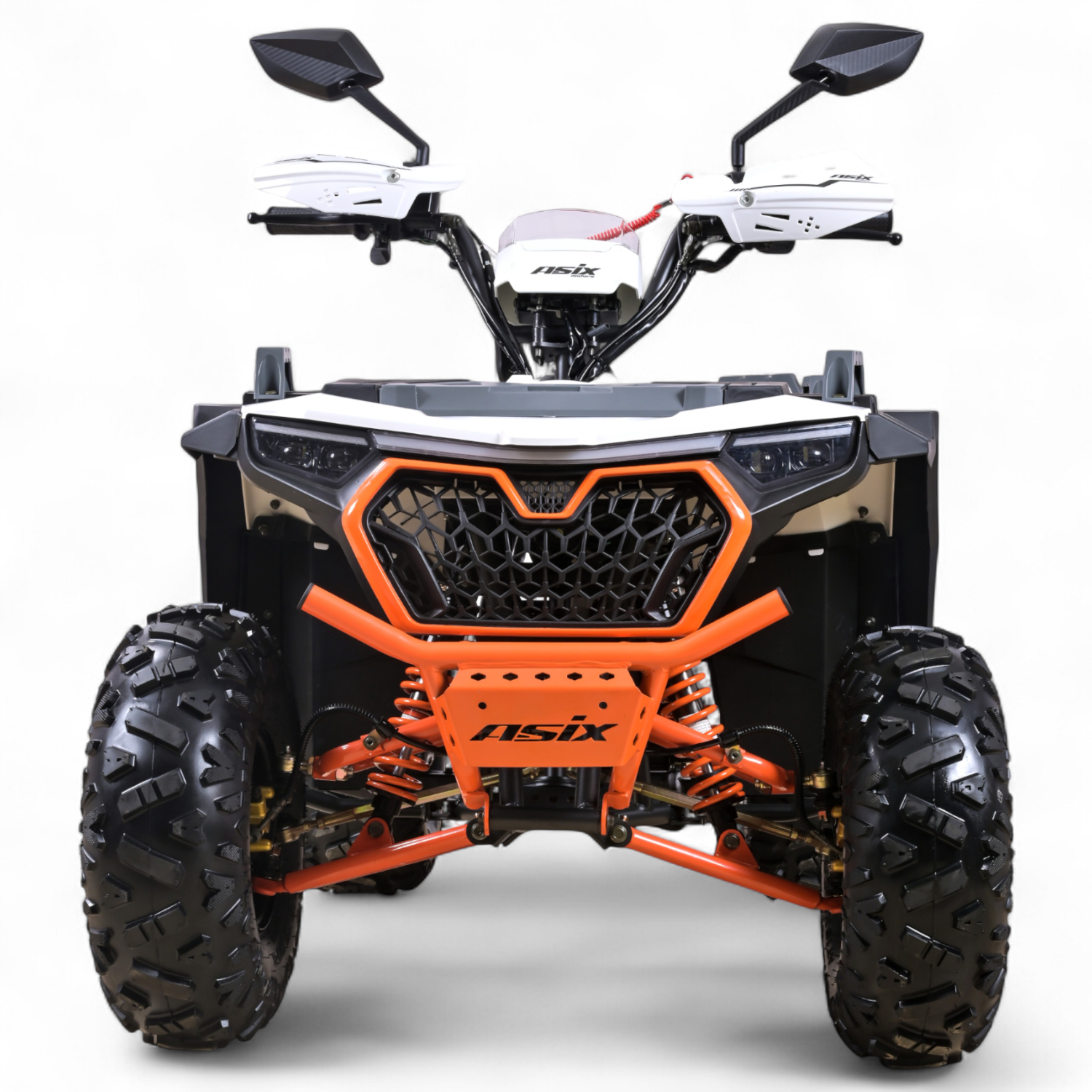 Atv copii Asix Grizzly 125cc, roti 8 inch, 3+1 viteze, culoare alb/portocaliu [6]