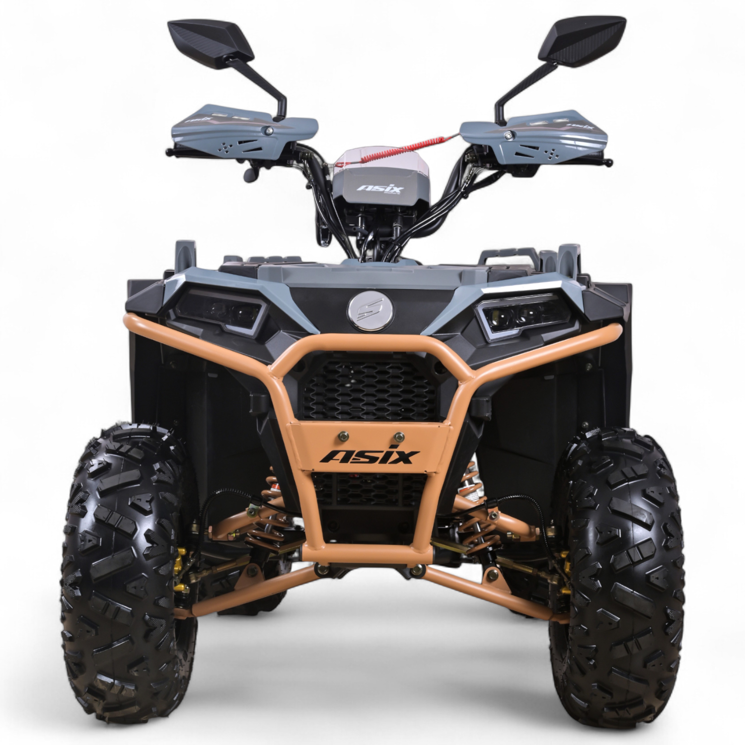 Atv copii Asix Grizzly 125cc, roti 8 inch, 3+1 viteze, culoare gri/maro [6]