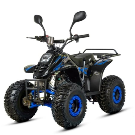 Motociclete & ATV - Atv copii XTR 001 big foot, roti 7 inch, 125cc, 4 timpi, 1+1, culoare negru/albastru