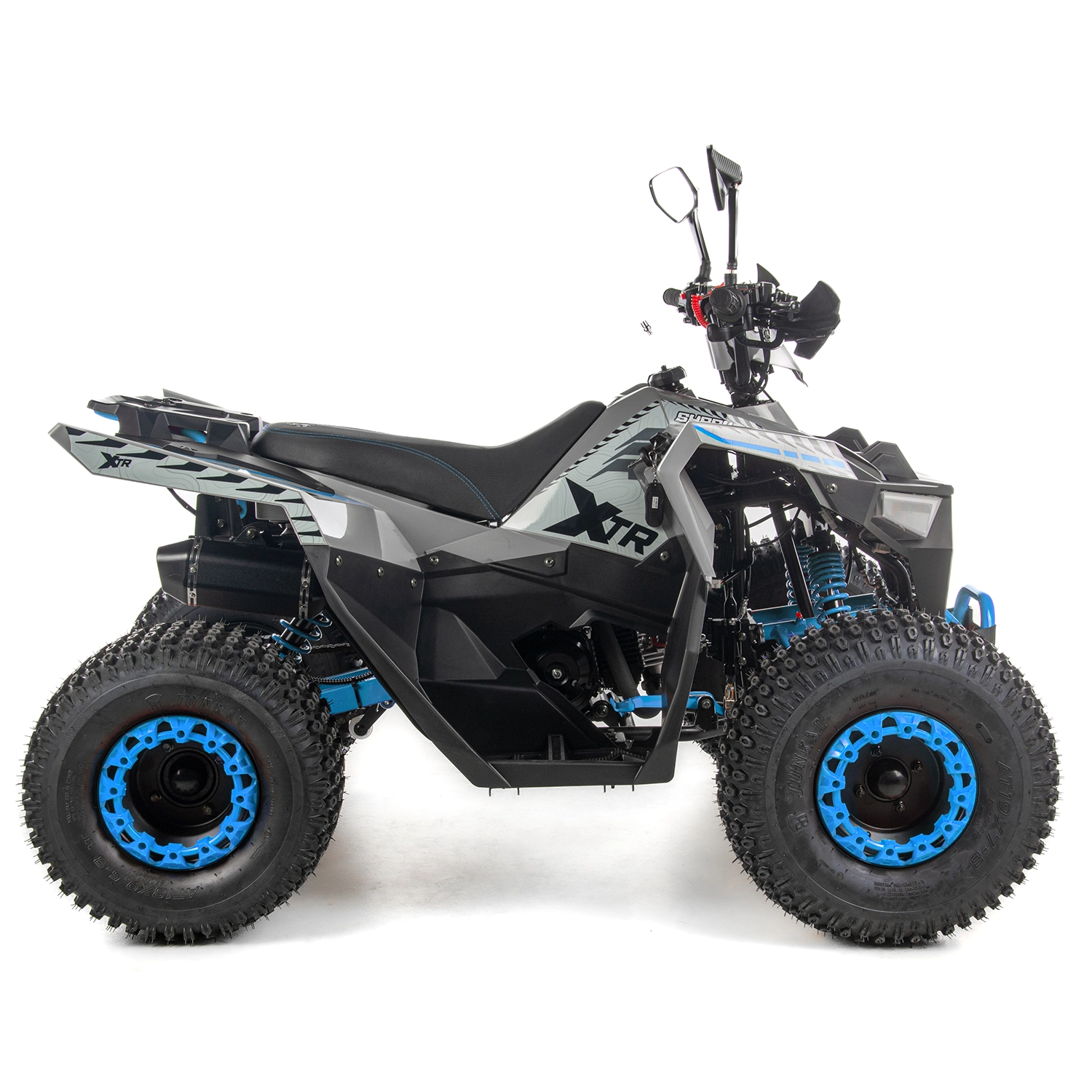 ATV copii XTR 022 ProShark 125cc, 8 inch, 1+1 viteze, pornire electrică, gri-albastru [3]