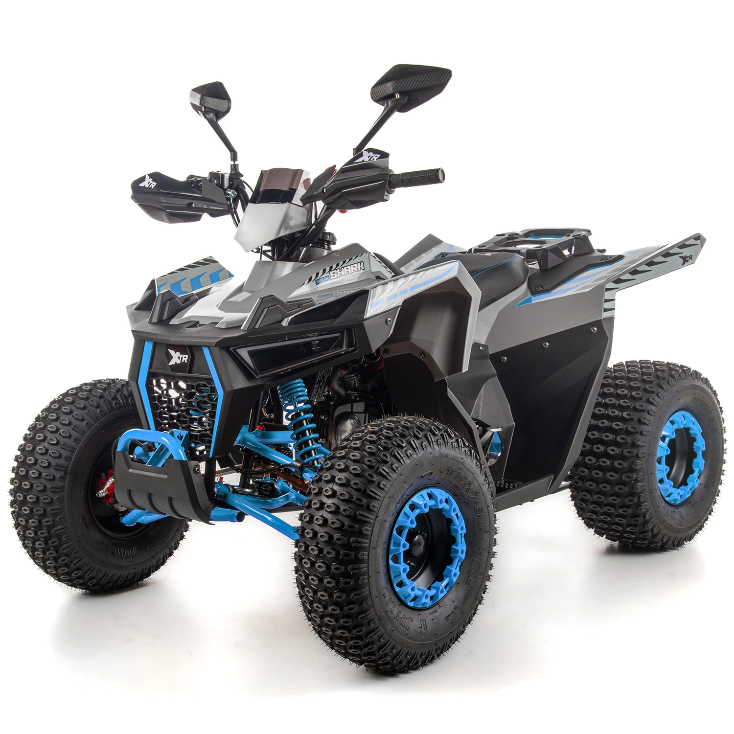 ATV copii XTR 022 ProShark 125cc, 8 inch, 1+1 viteze, pornire electrică, gri-albastru [1]