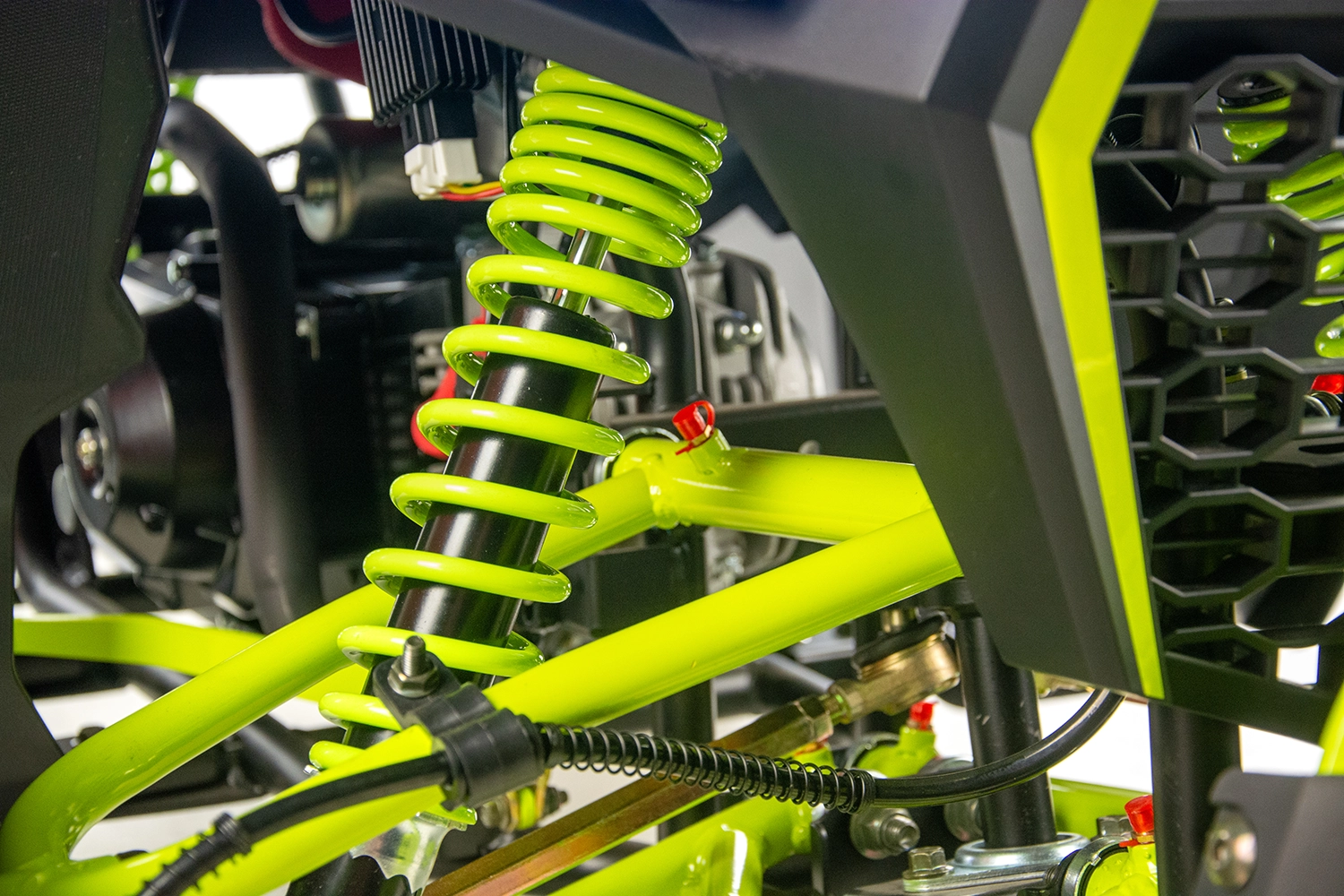 ATV copii XTR 022 ProShark 125cc, 8 inch, 1+1 viteze, pornire electrică, gri-rosu [7]