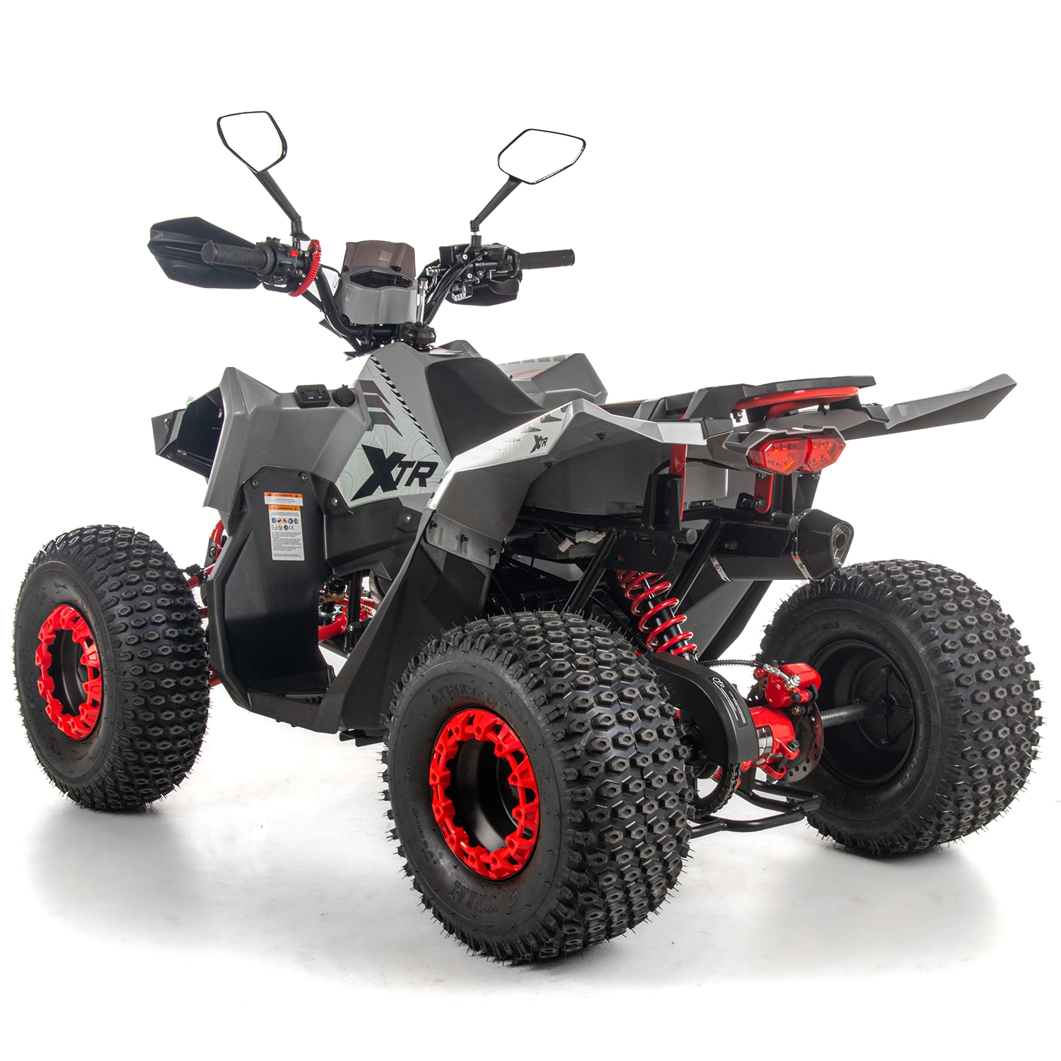 ATV copii XTR 022 ProShark 125cc, 8 inch, 1+1 viteze, pornire electrică, gri-rosu [2]