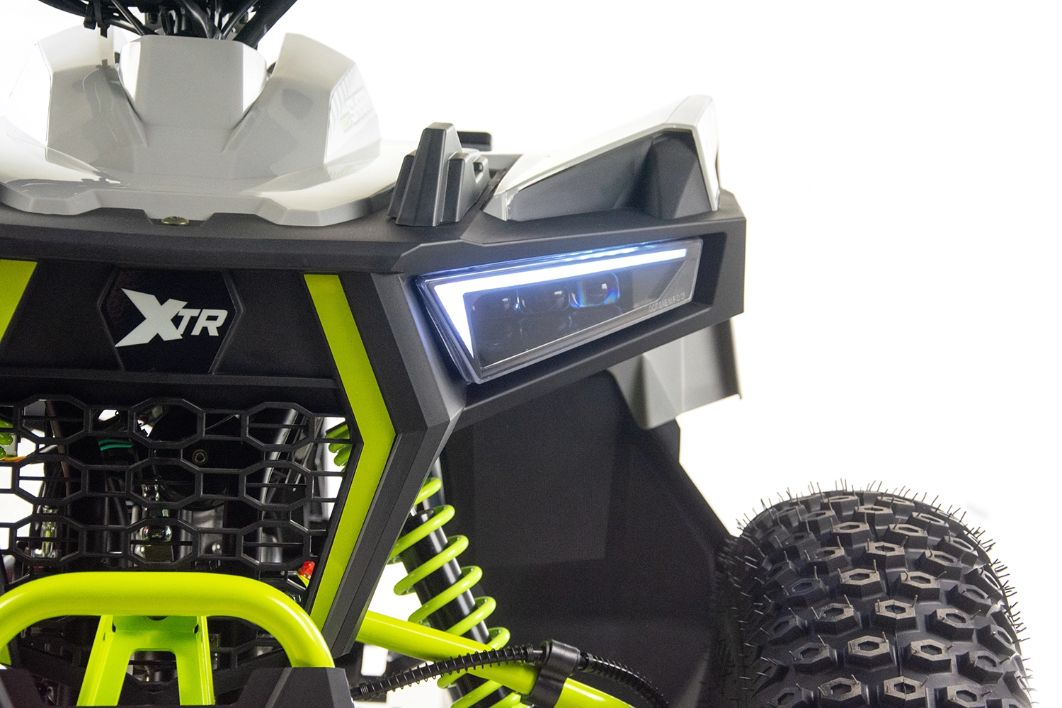 ATV copii XTR 022 ProShark 125cc, 8 inch, 1+1 viteze, pornire electrică, gri-rosu [10]