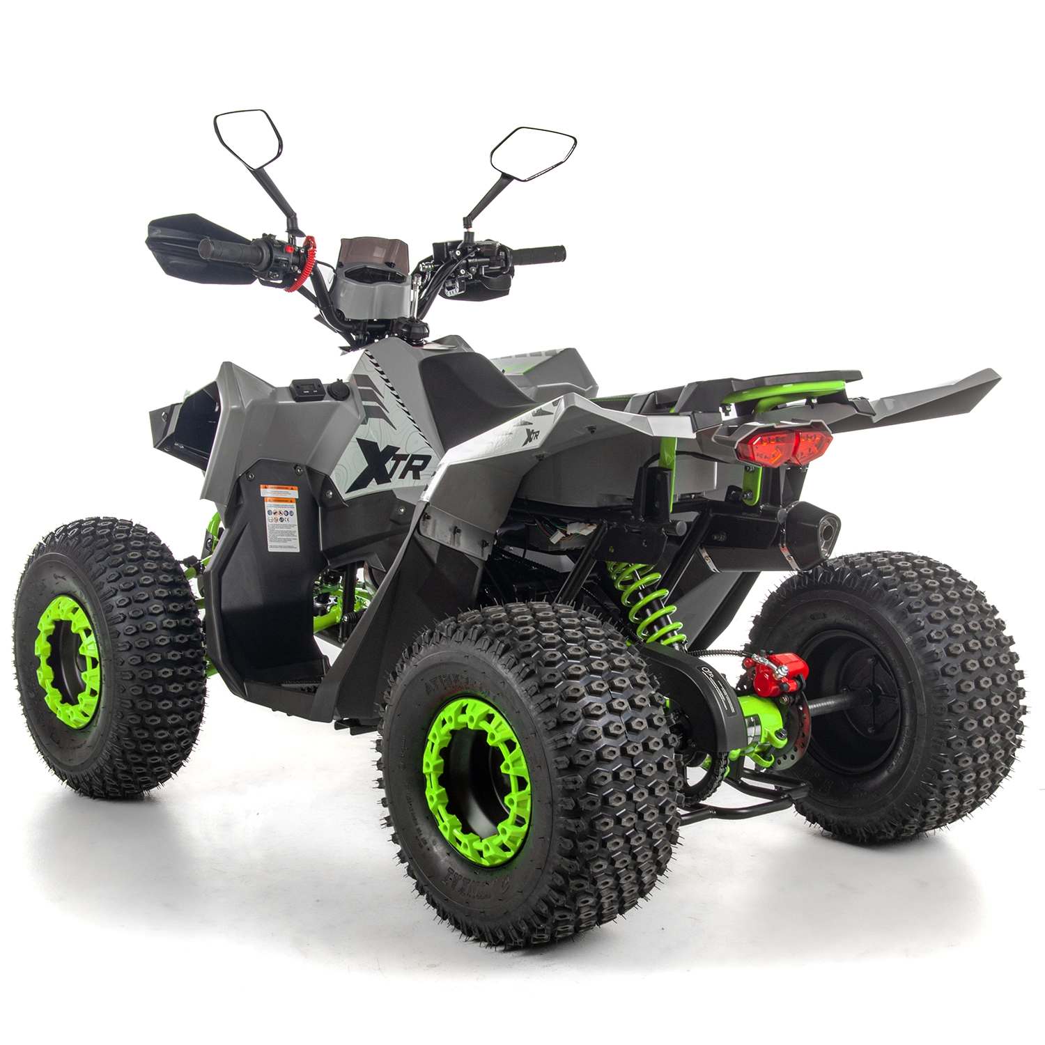 ATV copii XTR 022 ProShark 125cc, 8 inch, 3+1 viteze, pornire electrică, gri-lime [5]