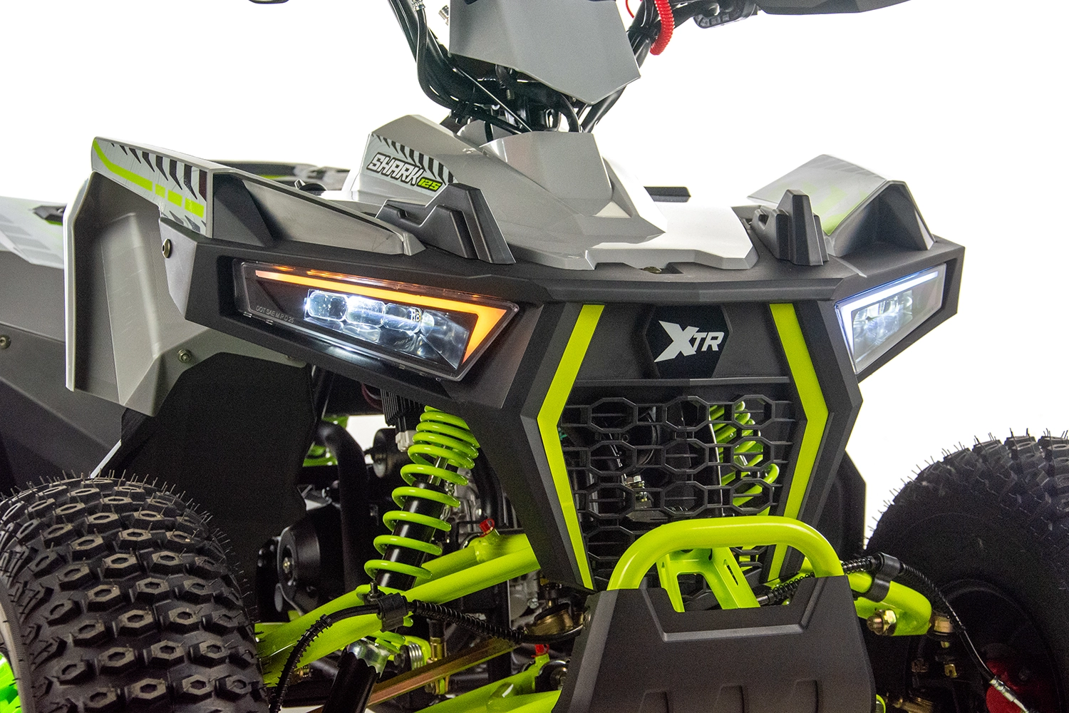 ATV copii XTR 022 ProShark 125cc, 8 inch, 3+1 viteze, pornire electrică, gri-lime [13]