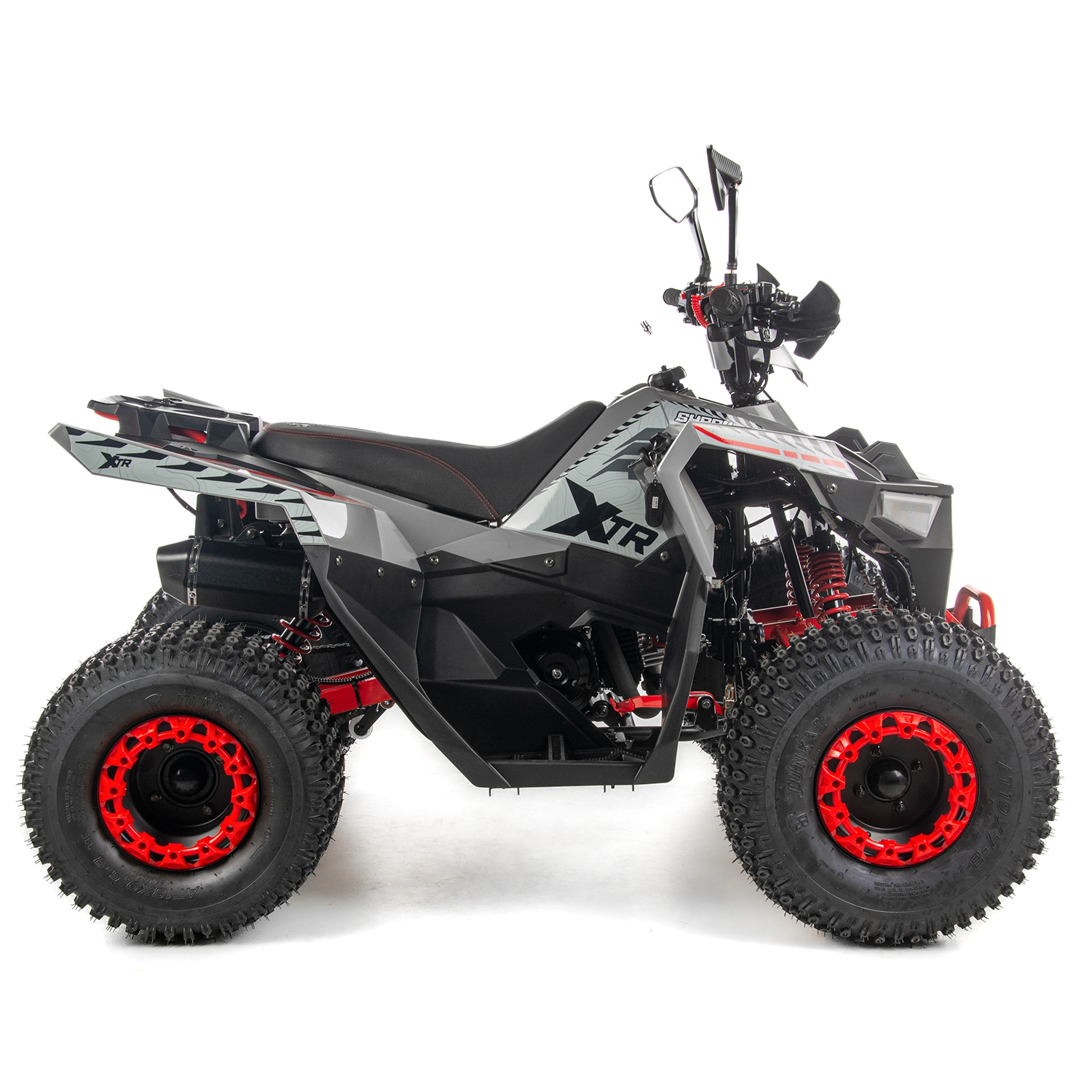 ATV copii XTR 022 ProShark 125cc, 8 inch, 3+1 viteze, pornire electrică, gri-rosu [2]