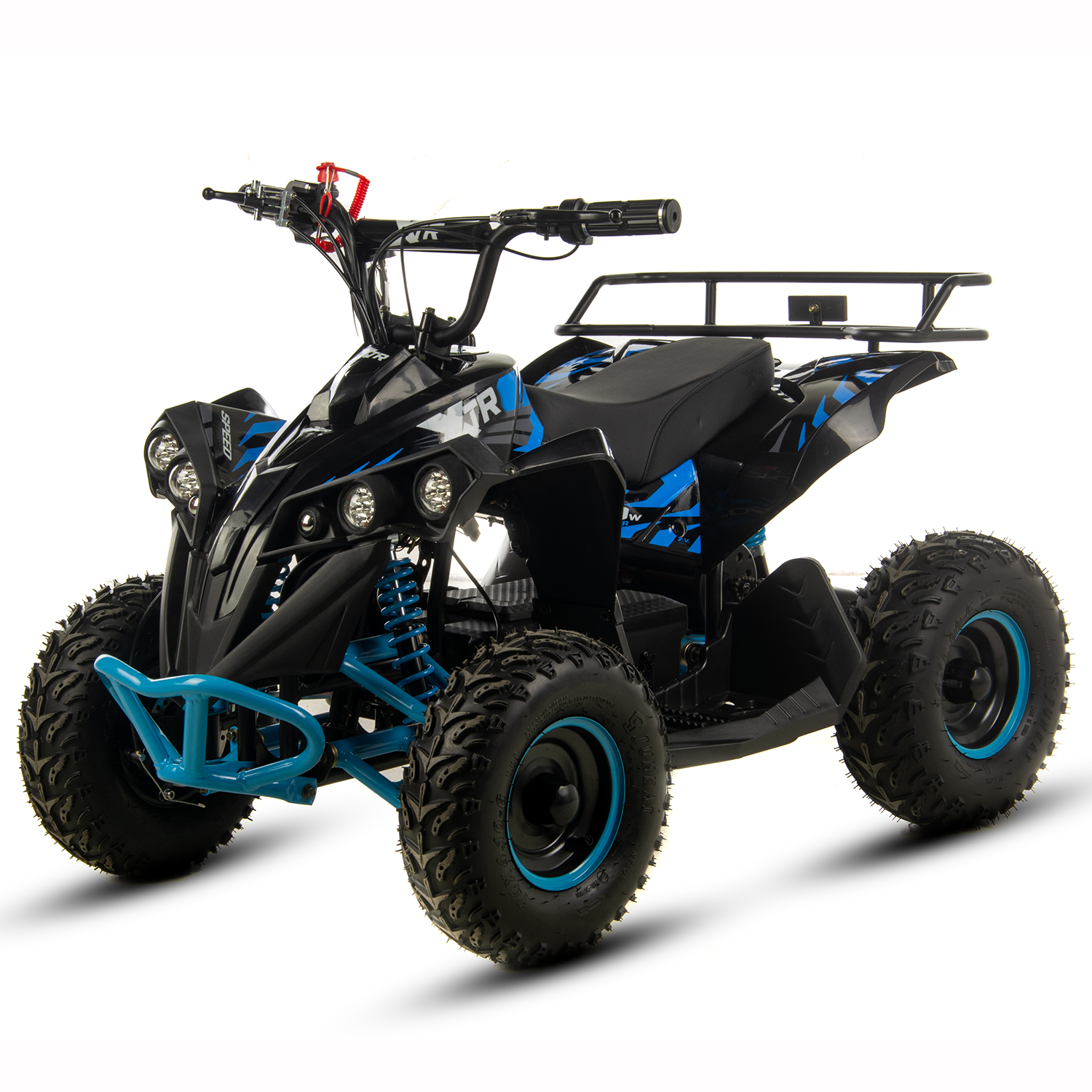 Atv electric copii XTR E-M12-6S 1000W, culoare negru/albastru [2]