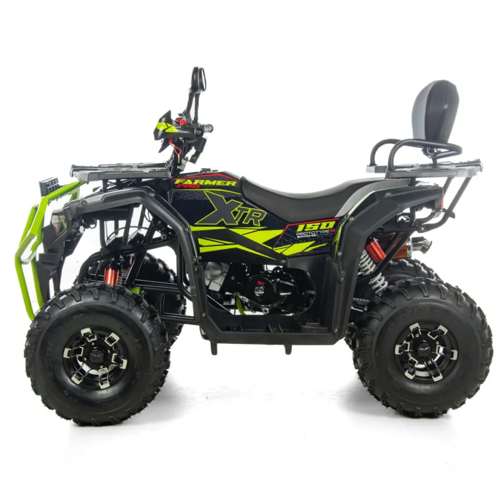 ATV XTR Pro Farmer 019 X1, 150cc, roti 8", 3+1 viteze, jante din aluminiu, negru-lime [4]