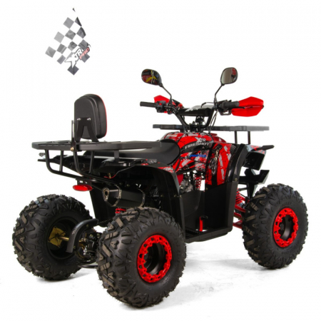 ATV XTR Pro FireShot 002, roti 8 inch, 125cc, 3+1 viteze, culoare negru/rosu [2]