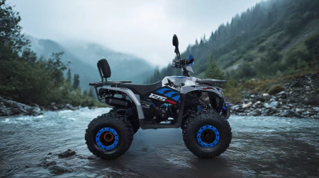 ATV XTR Pro Forest 125cc, 8 inch,  Semi-Automat 1+1, Pornire Electrica, Gri-Albastru [3]