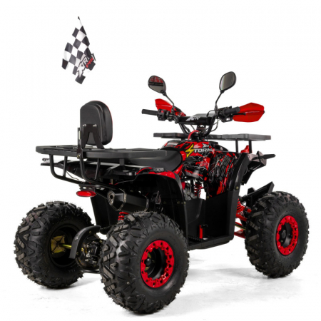 ATV XTR Pro Storm, roti 8 inch, 125cc, 1+1 viteze, culoare negru/rosu [2]