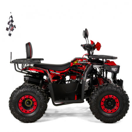 ATV XTR Pro Storm, roti 8 inch, 125cc, 1+1 viteze, culoare negru/rosu [1]