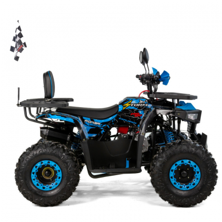 ATV XTR Pro Storm, roti 8 inch, 125cc, 1+1 viteze, culoare negru/albastru [4]