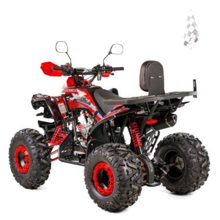 ATV XTR Varia Pro Bombardier 008/8, roti 8 inch, 125 cc, 3+1 viteze, culoare negru/rosu [3]