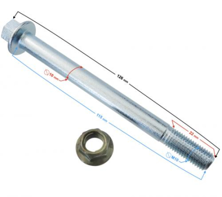 Suspensie Cadru - Ax spate Bashan 200, lungime 126mm
