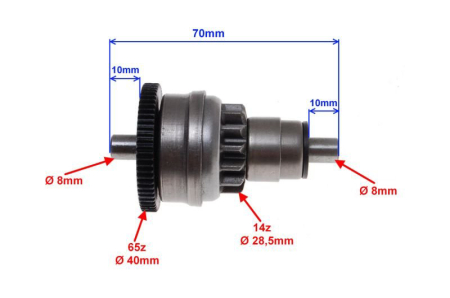 Ansamblu ambreiaj, pedala de pornire GY6 4T [3]