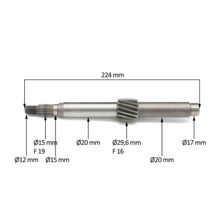 Pinion transmisie, ax ambreiaj centrifugal, atv XTR250 [1]