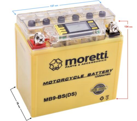 Baterii - Baterie moto (I-Gel) MB9-BS (YB9-B) 12v 9ah, cu display