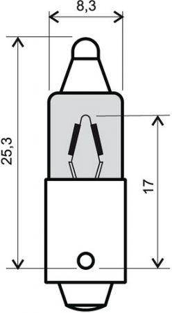 Electrica & Lumini - Bec alb semnalizare 12V23W 180gr