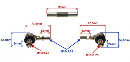 Bieleta completa atv 50 / 110 / 125, 10mm [2]