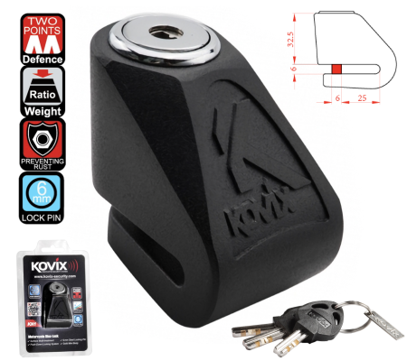 Blocaj disc frana (antifurt) Kovix KN1, culoare negru [2]