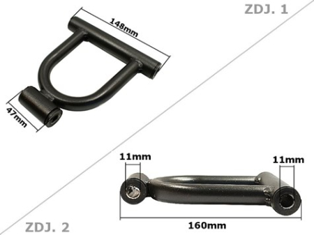Brate Suspensie - Brat suspensie superior,Atv 50cc,roti 6inch,negru