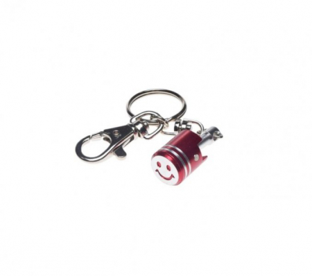 Cadou personalizat - Breloc chei piston, culoare rosie
