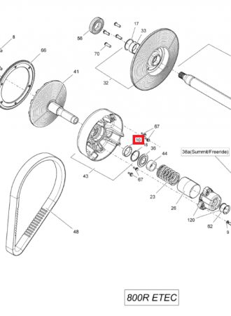 Ski-Doo - Bucsa variator de conducere Ski-Doo