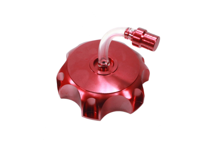 Rezervor / Buson rezervor - Buson rezervor cu filet si aerisitor, din metal, culoare rosu
