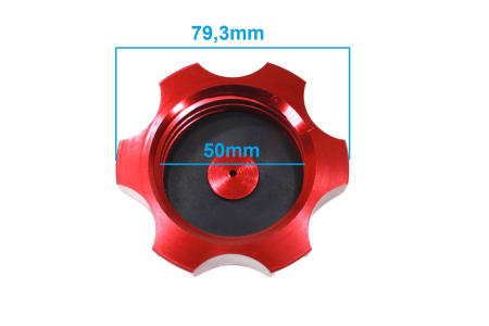 Buson rezervor cu filet si aerisitor, din metal, culoare rosu [1]