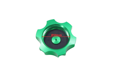 Buson rezervor cu filet si aerisitor, din metal, culoare verde [2]