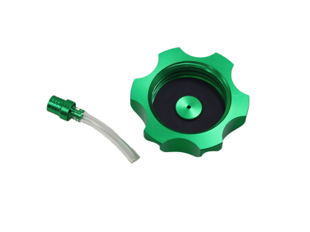 Buson rezervor cu filet si aerisitor, din metal, culoare verde [1]